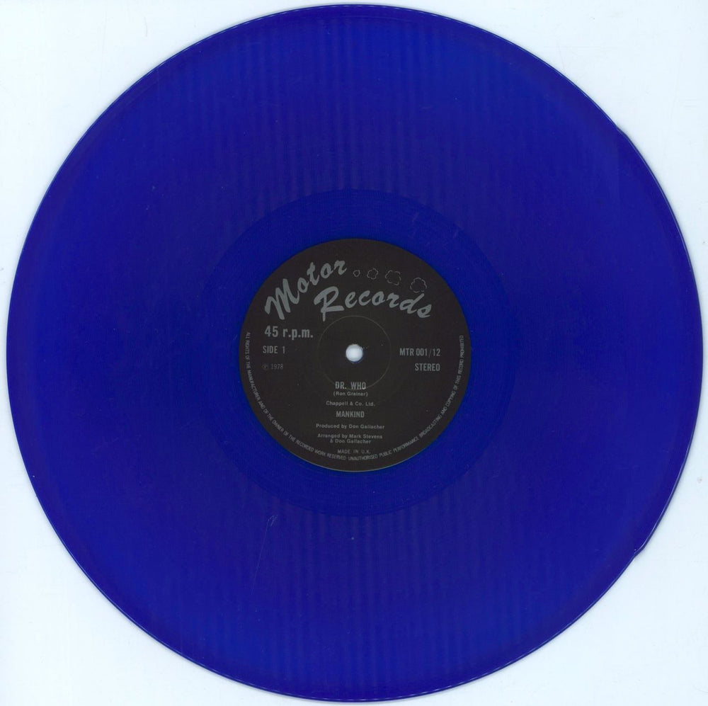 Mankind Dr Who - P/S - Blue UK 12" vinyl single (12 inch record / Maxi-single) NGQ12DR791721