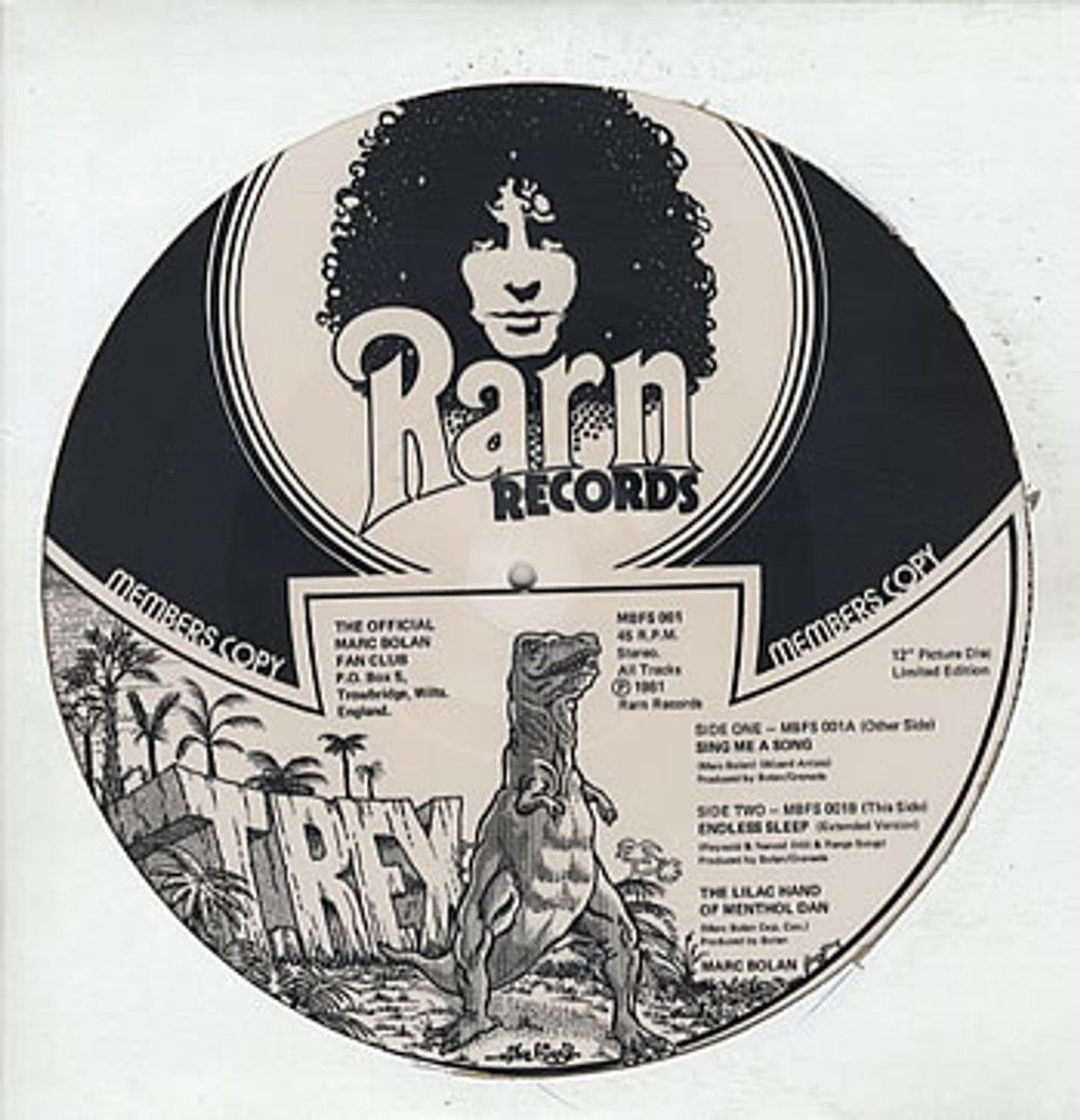 Marc Bolan Sing Me A Song - 1st UK 12" vinyl picture disc (12 inch picture record) MAB2PSI323258