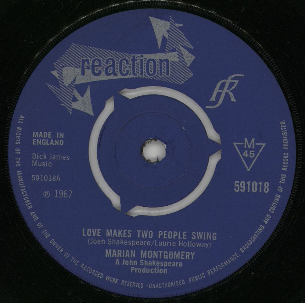 Marian Montgomery Love Makes Two People Swing UK 7" vinyl single (7 inch record / 45) 591018