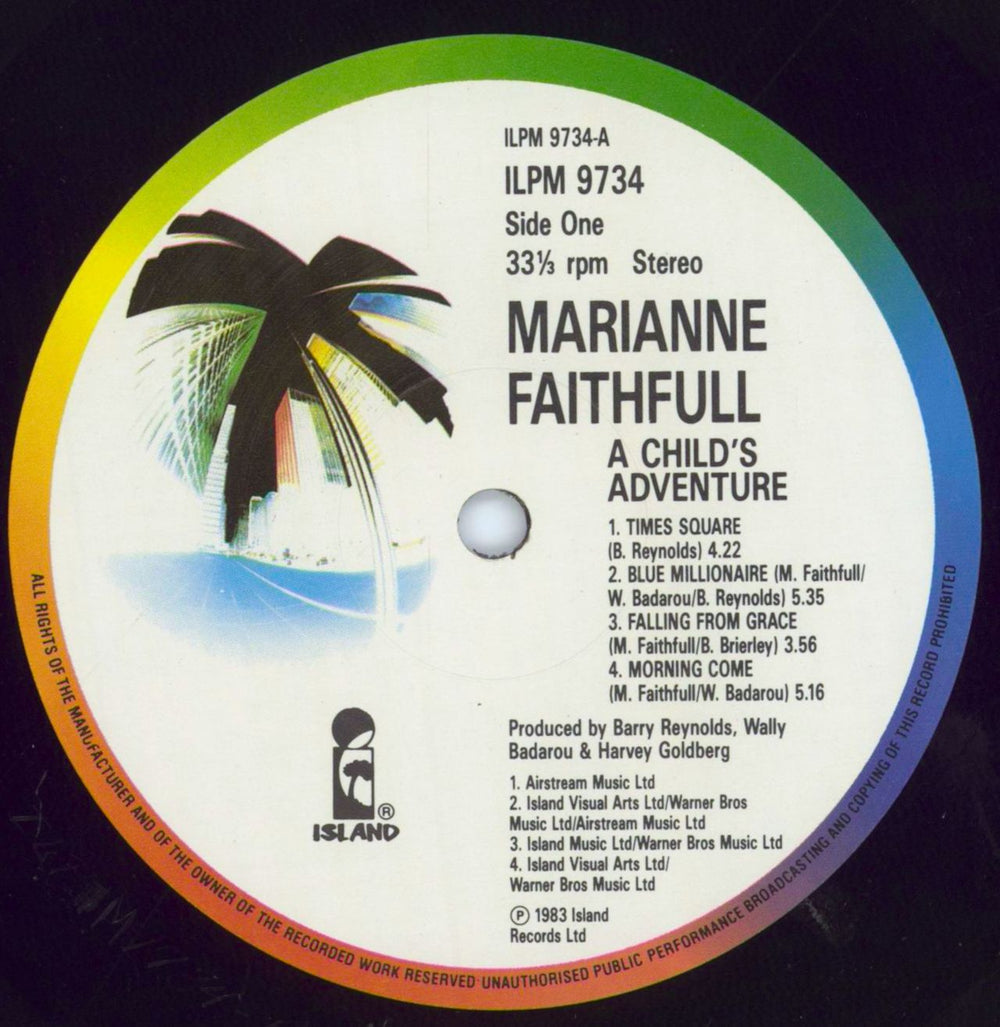 Marianne Faithfull A Child's Adventure UK vinyl LP album (LP record) MRNLPAC409942