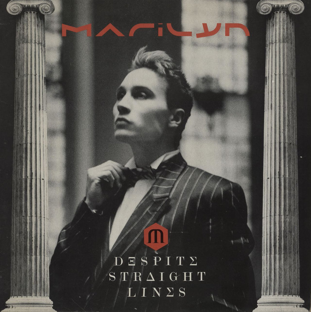 Marilyn Despite Straight Lines - gold promo stamp UK vinyl LP album (LP record) MERH69