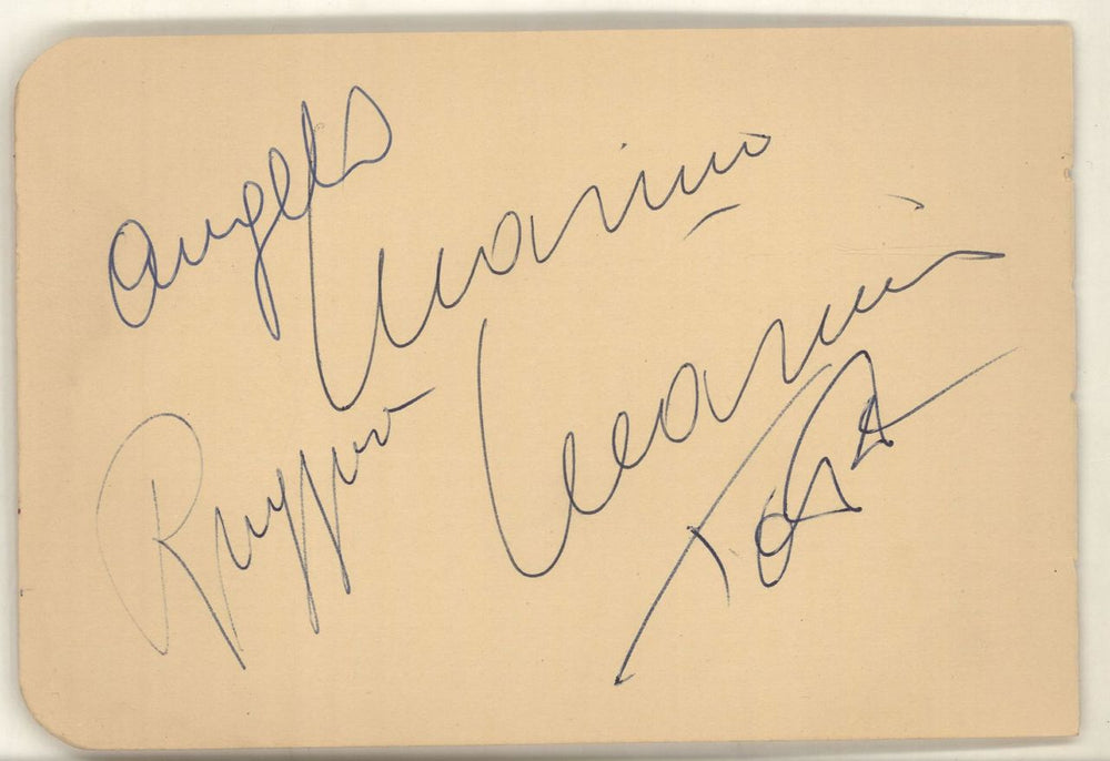 Marino Marini Page From An Autograph Book UK memorabilia AUTOGRAPHS