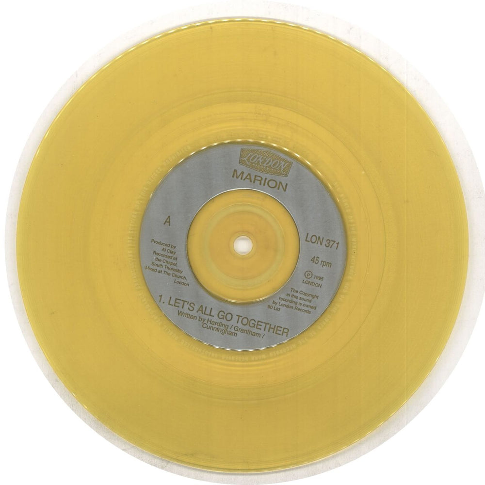 Marion Let's All Go Together - Yellow Vinyl + Numbered UK 7" vinyl single (7 inch record / 45) MRI07LE54274