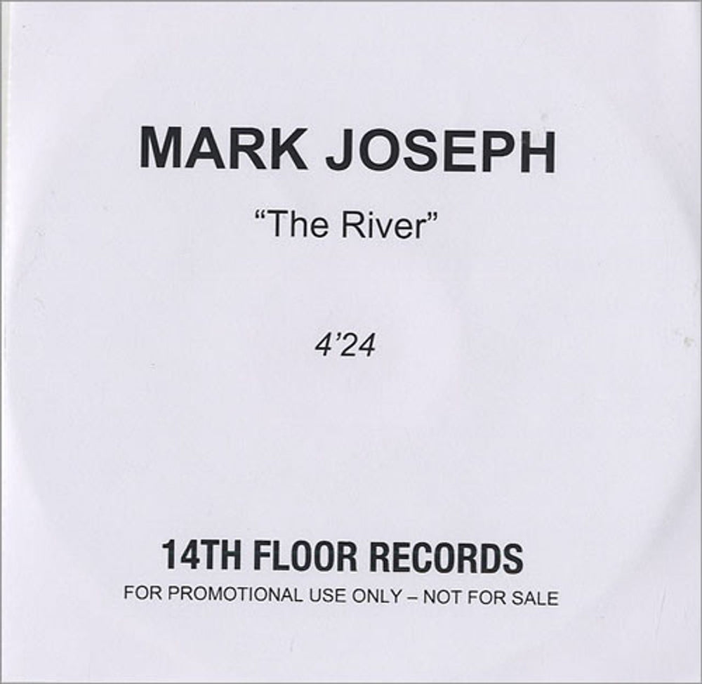 Mark Joseph The River UK Promo CD-R acetate CCDR ACETATE