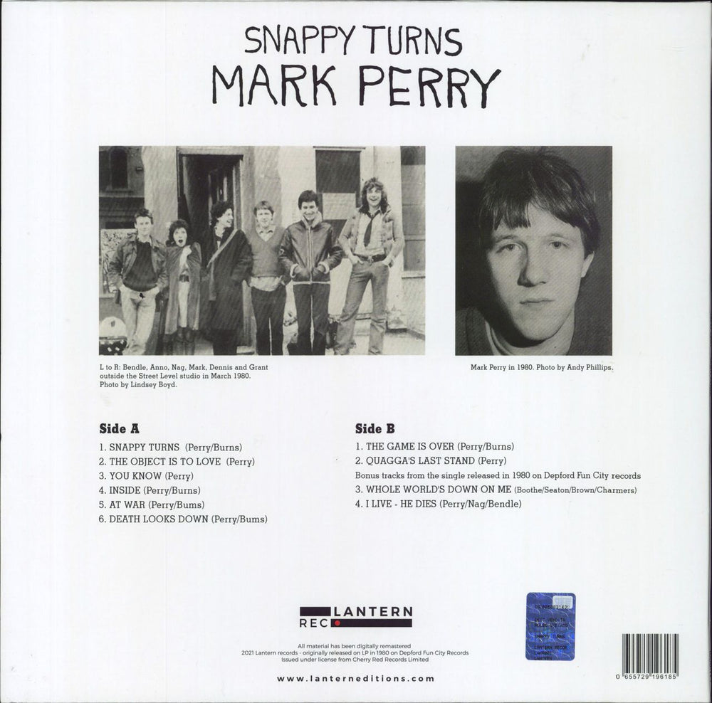 Mark Perry Snappy Turns - 180gram Clear Vinyl UK vinyl LP album (LP record) 655729196185