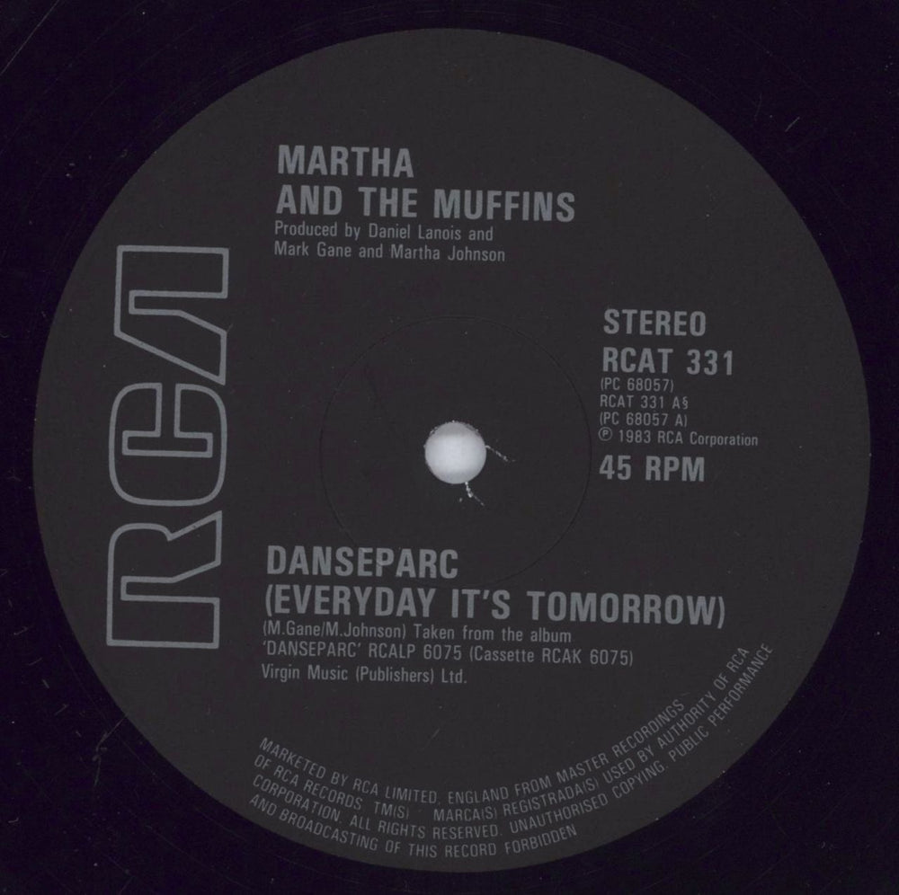 Martha & The Muffins Danseparc UK 12" vinyl single (12 inch record / Maxi-single) MMF12DA830827