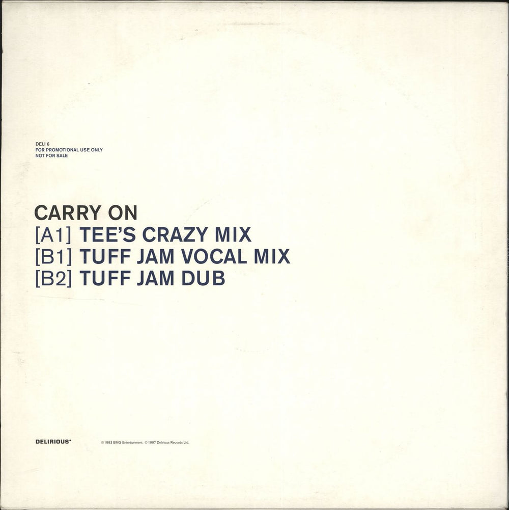 Martha Wash Carry On UK Promo 12" vinyl single (12 inch record / Maxi-single)