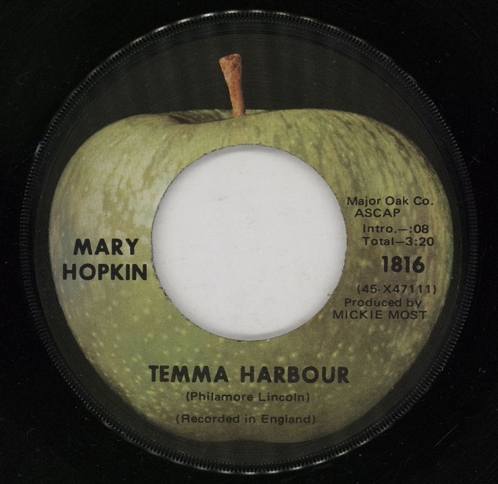 Mary Hopkin Temma Harbour - P/S US 7" vinyl single (7 inch record / 45) MHP07TE558045