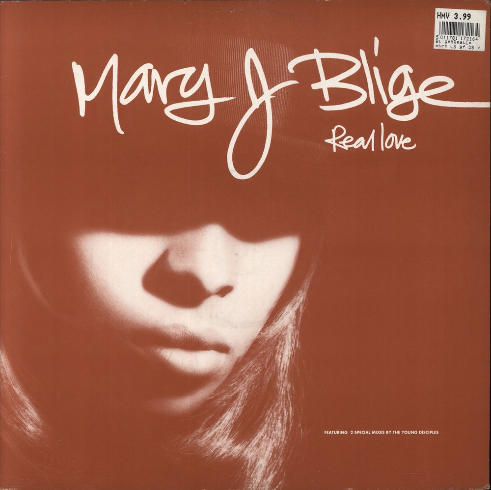 Mary J Blige Real Love UK 12" vinyl single (12 inch record / Maxi-single) MCST1721