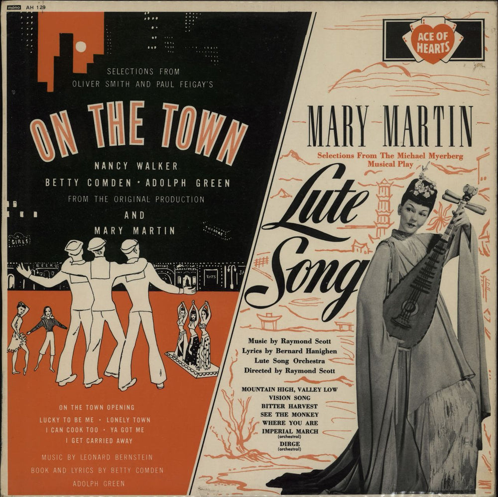 Mary Martin On The Town / Lute Song US vinyl LP album (LP record) AH129