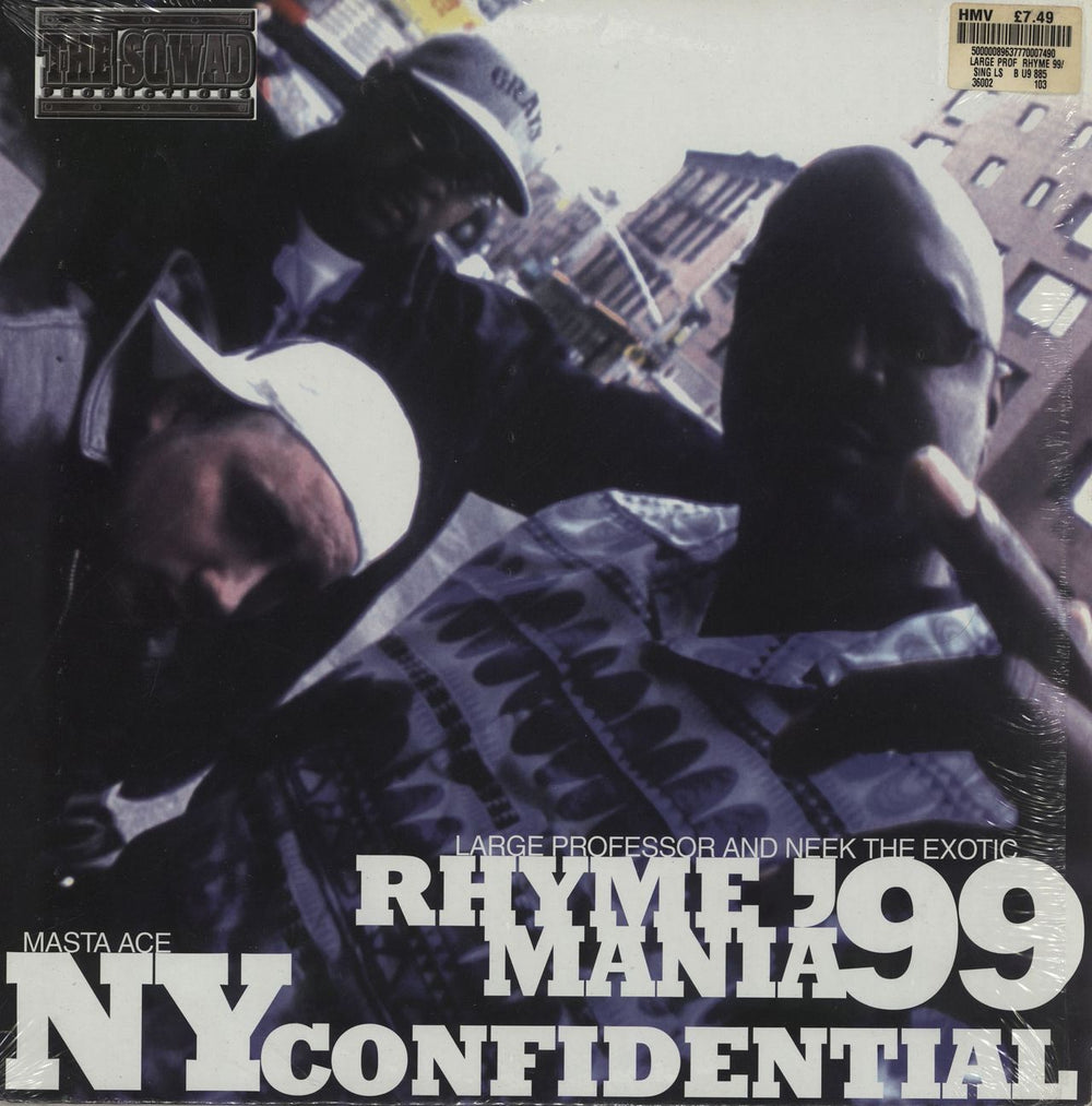 Masta Ace Rhyme Mania '99 / NY Confidential - stickered shrink US 12" vinyl single (12 inch record / Maxi-single) 36002-1