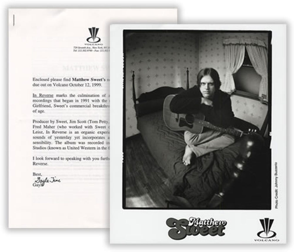 Matthew Sweet In Reverse US Promo media press pack PRES PACK