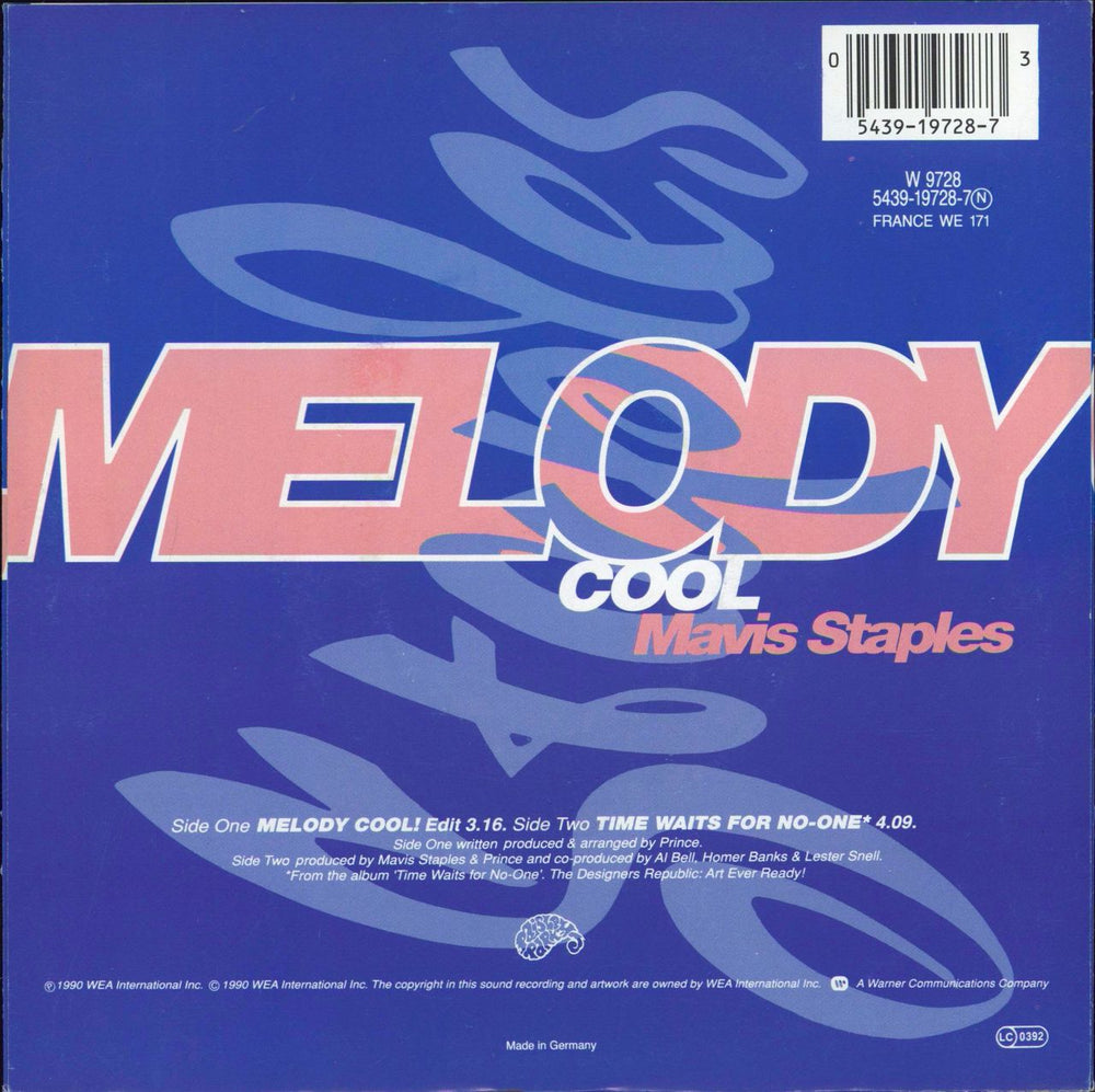 Mavis Staples Melody Cool German 7" vinyl single (7 inch record / 45) 054391972873