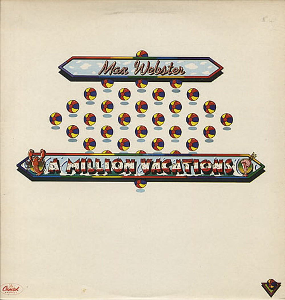 Max Webster A Million Vacations UK vinyl LP album (LP record) E-ST11937