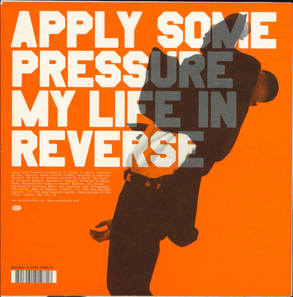 Maximo Park Apply Some Pressure - Orange Vinyl UK 7" vinyl single (7 inch record / 45) 801061919818