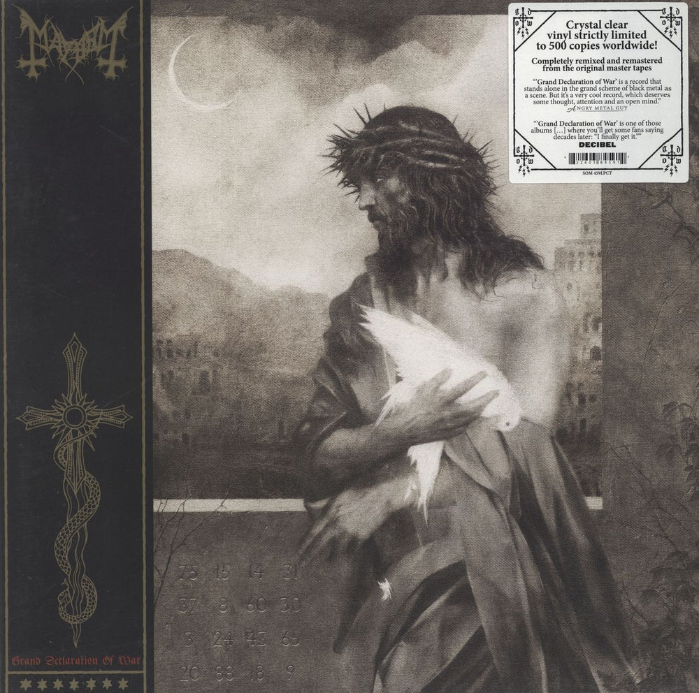 Mayhem Grand Declaration Of War - Clear Vinyl - Alternative Artwork + Hype-Sticker French vinyl LP album (LP record) SOM459LP