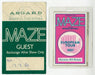 Maze European Tour 1987 UK tour pass TOUR PASSES