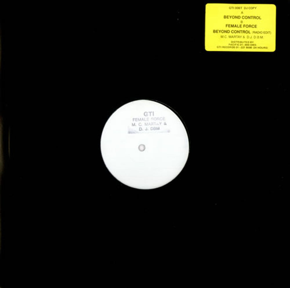 MC Martay Beyond Control UK Promo 12" vinyl single (12 inch record / Maxi-single) GTI006T