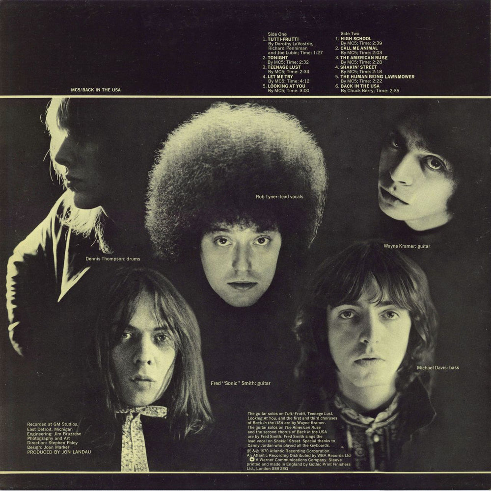 MC5 Back In The USA - 33 1/3 UK vinyl LP album (LP record)