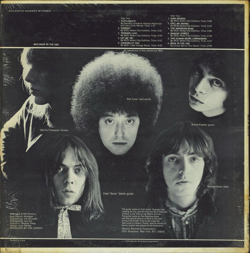 MC5 Back In The USA - Shrink US vinyl LP album (LP record)