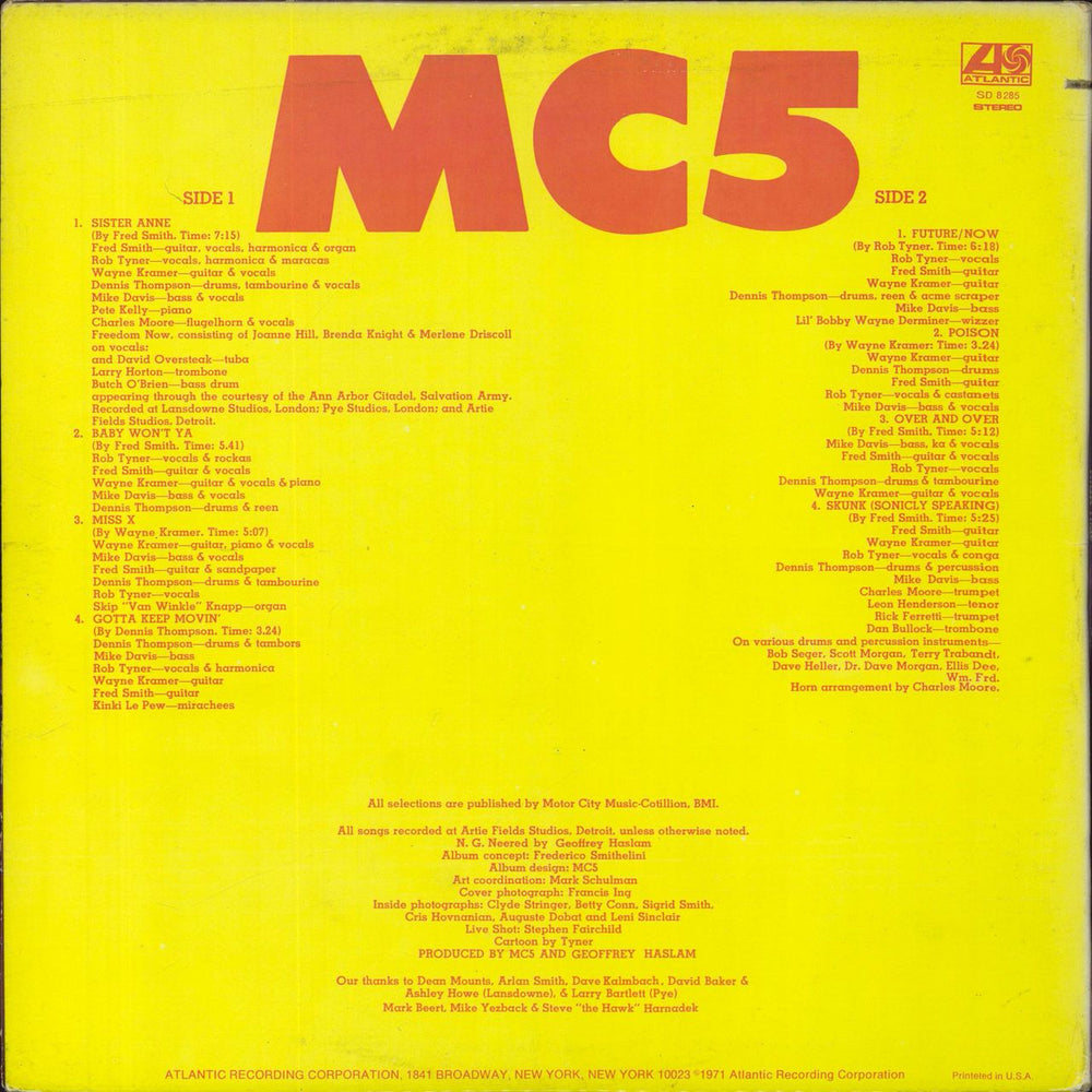 MC5 High Time - VG US vinyl LP album (LP record)