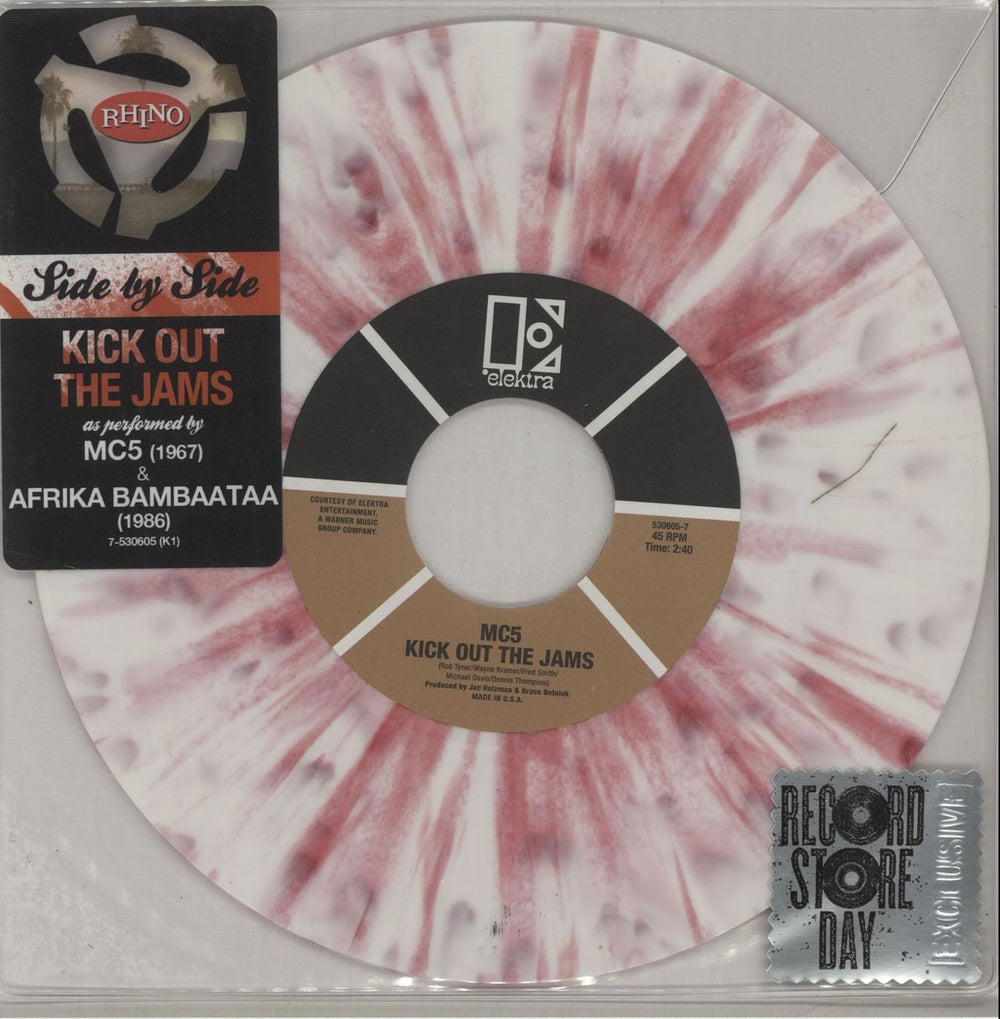 MC5 Kick Out The Jams - RSD12 - Pink + White Vinyl UK 7" vinyl single (7 inch record / 45) 530605-7