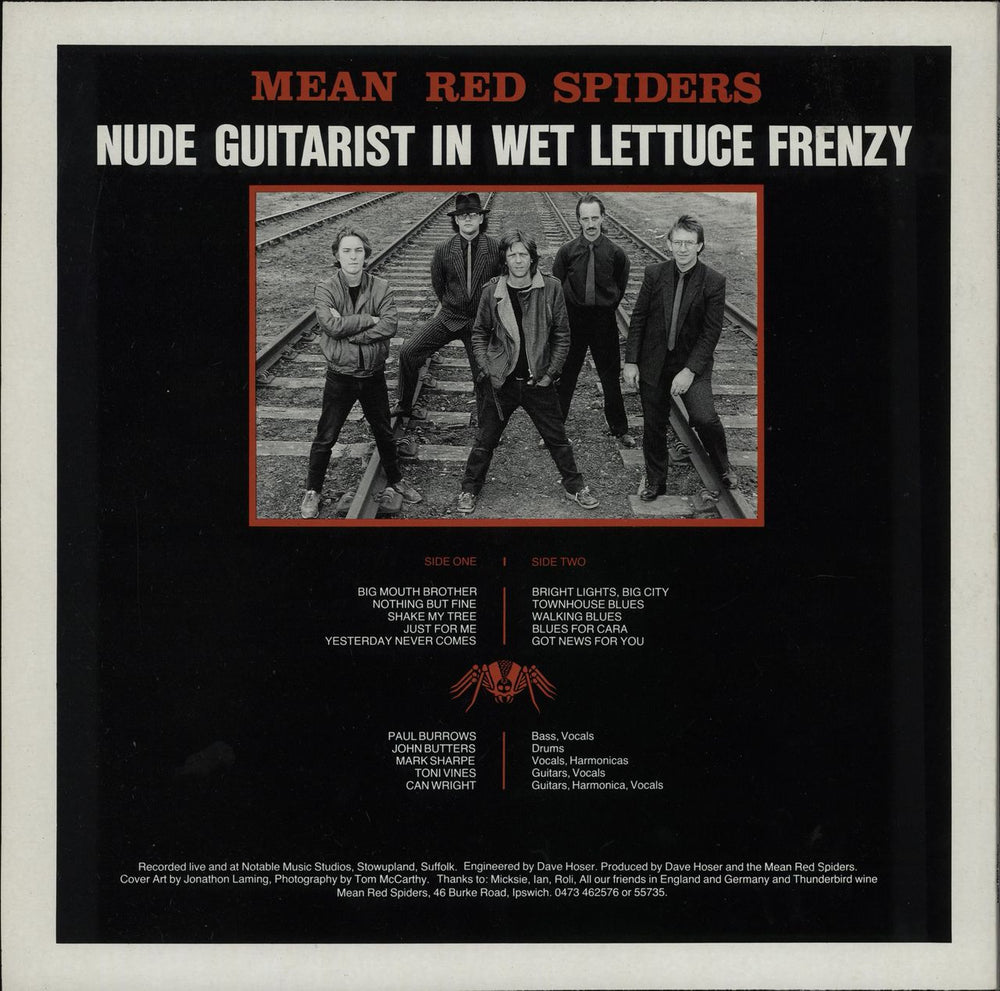 Mean Red Spiders Nude Guitarist In Wet Lettuce Frenzy UK vinyl LP album (LP record)