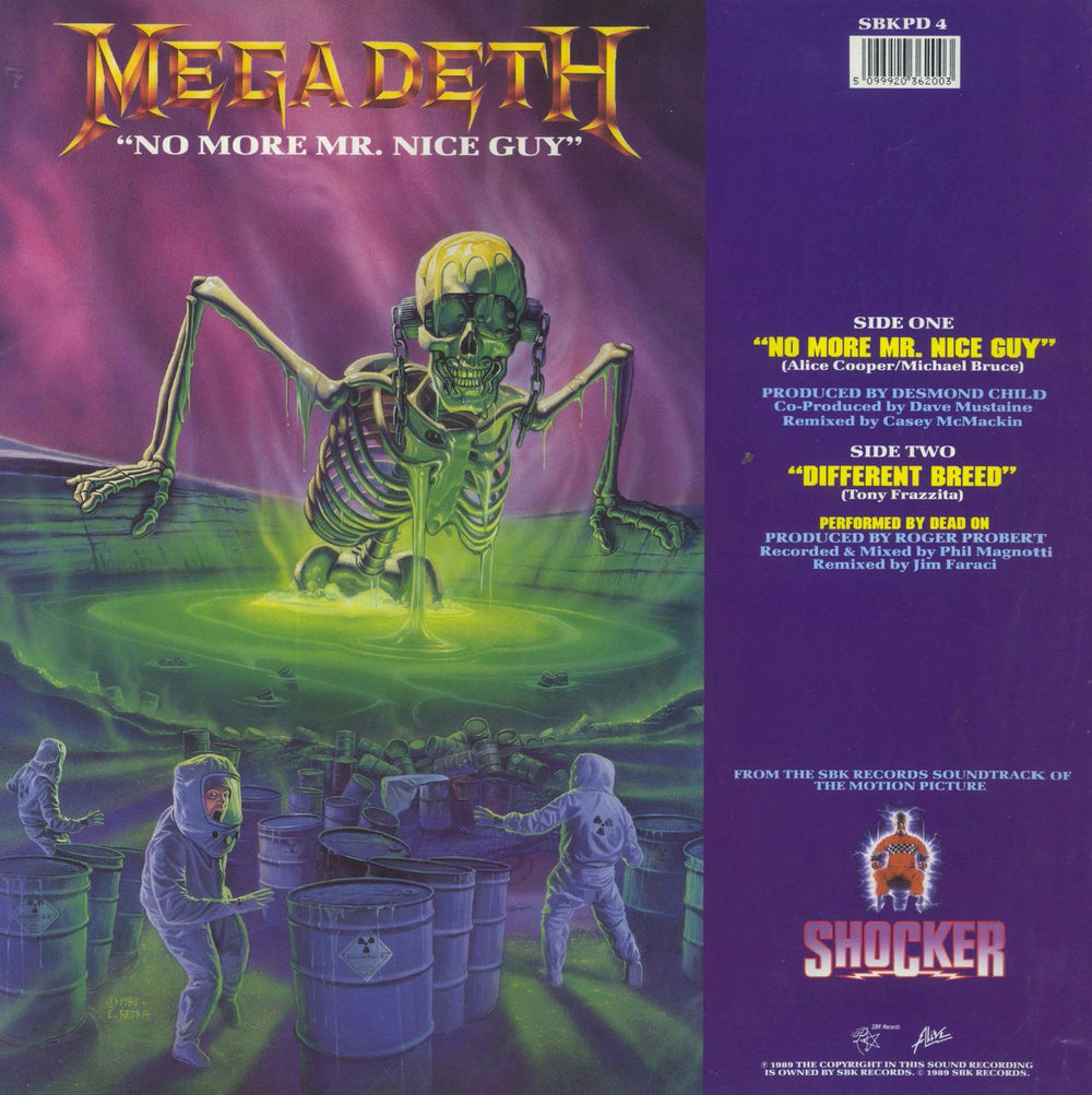 Megadeth No More Mr Nice Guy - EX US shaped picture disc (picture disc vinyl record) 5099920362003