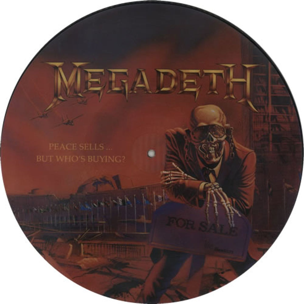 Megadeth Peace Sells...But Who's Buying + Back Insert UK picture disc LP (vinyl picture disc album) ESTP2022