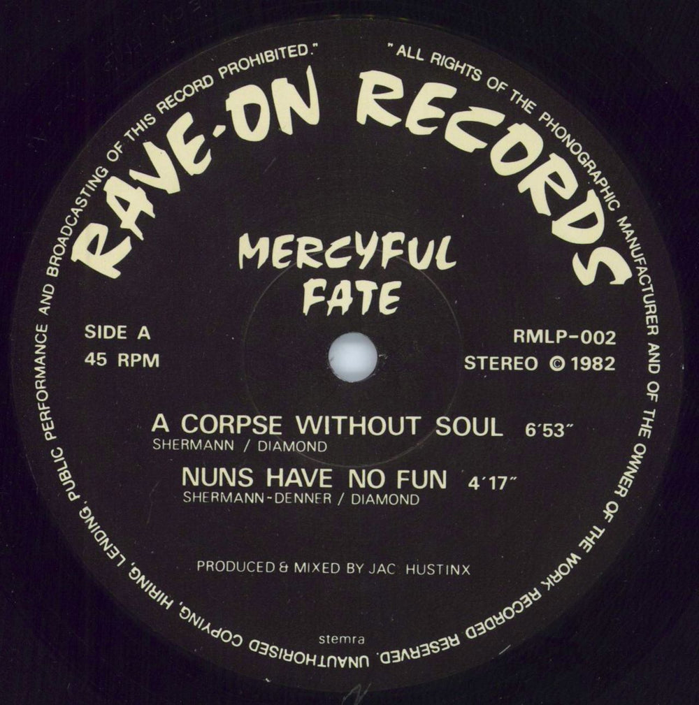 Mercyful Fate Mercyful Fate Dutch 12" vinyl single (12 inch record / Maxi-single) M-F12ME799202