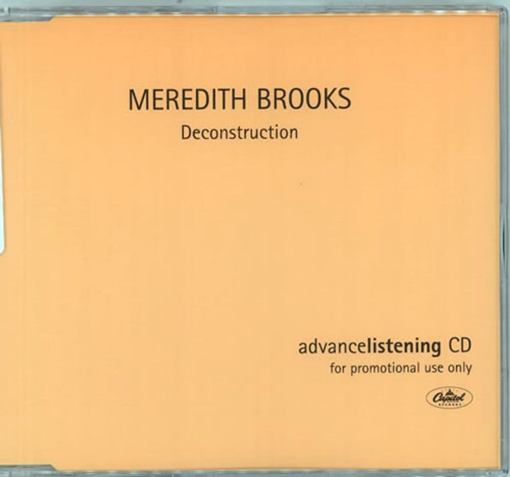 Meredith Brooks Deconstruction UK Promo CD album (CDLP) CDLRL016