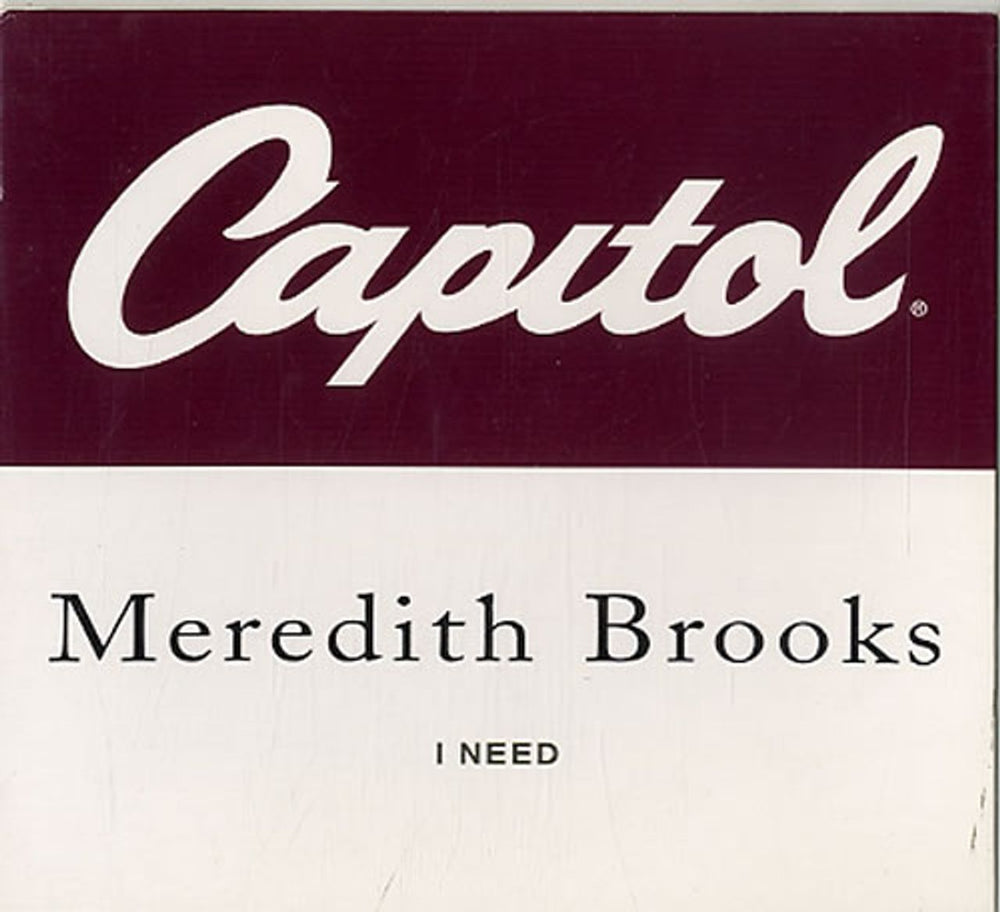 Meredith Brooks I Need US Promo CD single (CD5 / 5") DPRO-12052