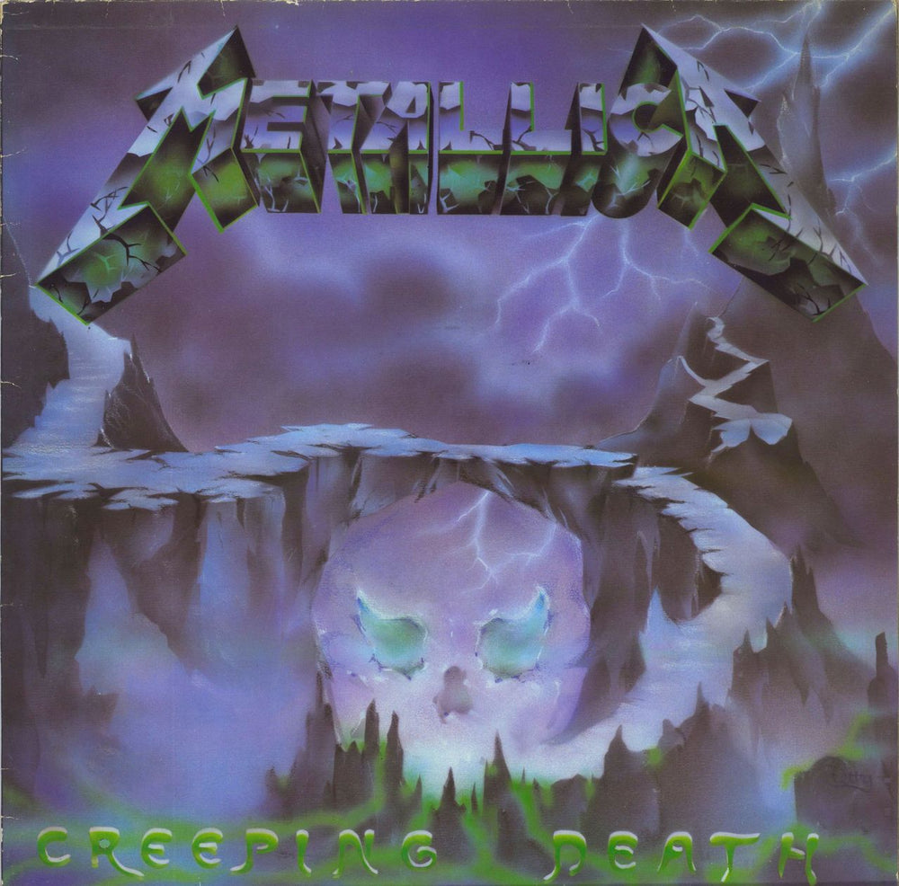 Metallica Creeping Death - Black Vinyl - Patrick Swayze labels - VG UK 12" vinyl single (12 inch record / Maxi-single) 12KUT112