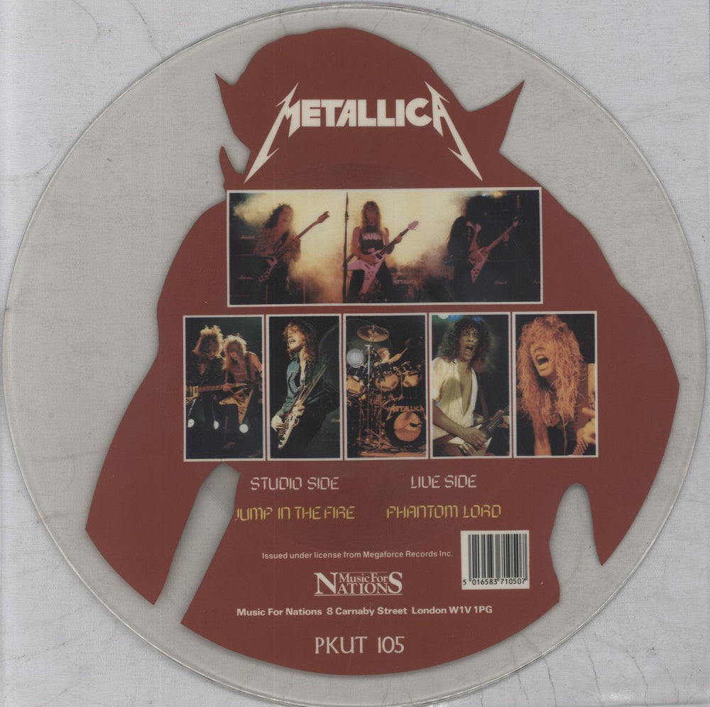 Metallica Jump In The Fire - 2nd Issue UK uncut picture disc (vinyl) 5016583710507