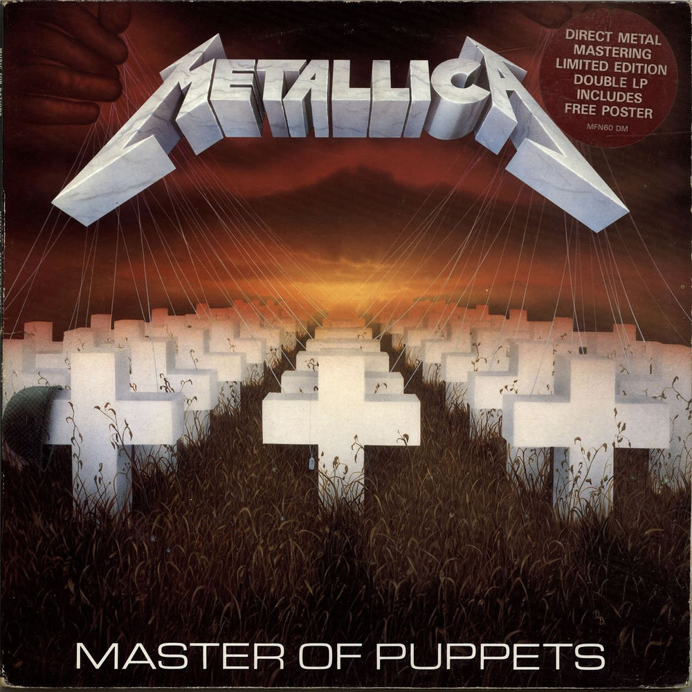 Metallica Master Of Puppets - EX UK 2-LP vinyl record set (Double LP Album) MFN60DM