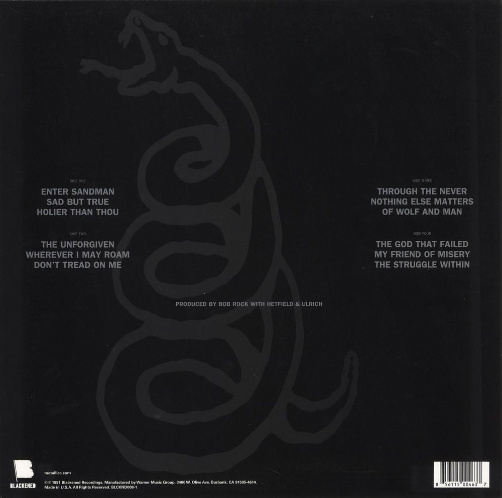 Metallica Metallica - 180gm US 2-LP vinyl record set (Double LP Album) 856115004637