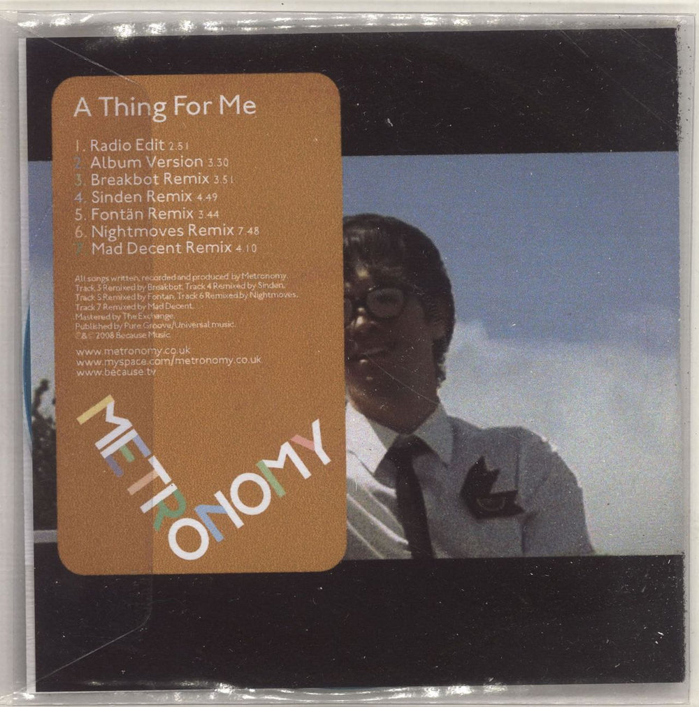 Metronomy A Thing For Me UK Promo CD-R acetate MY6CRAT697876