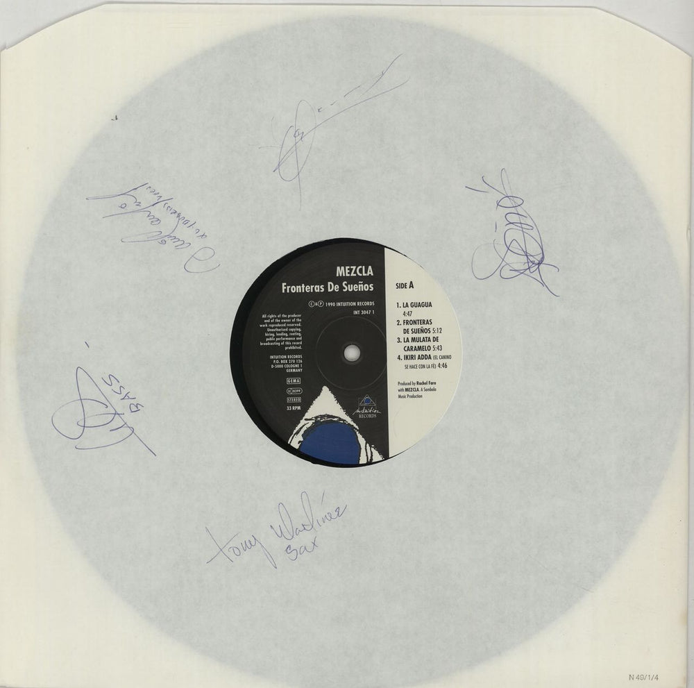 Mezcla Fronteras De Sueños - Autographed German vinyl LP album (LP record) 4011687304714