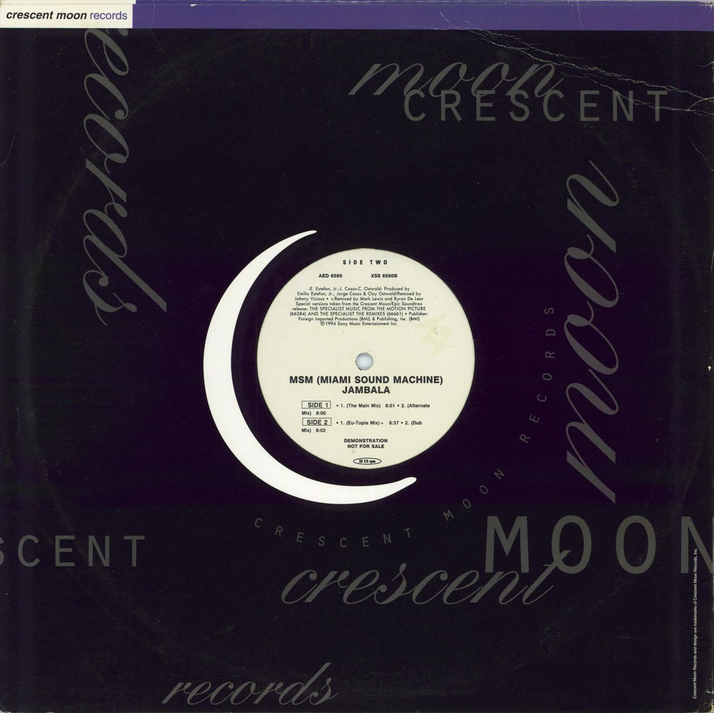 Miami Sound Machine Jambala US Promo 12" vinyl single (12 inch record / Maxi-single)