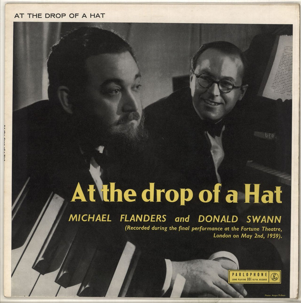 Michael Flanders & Donald Swann At The Drop Of A Hat - 70s UK vinyl LP album (LP record) PCS3001