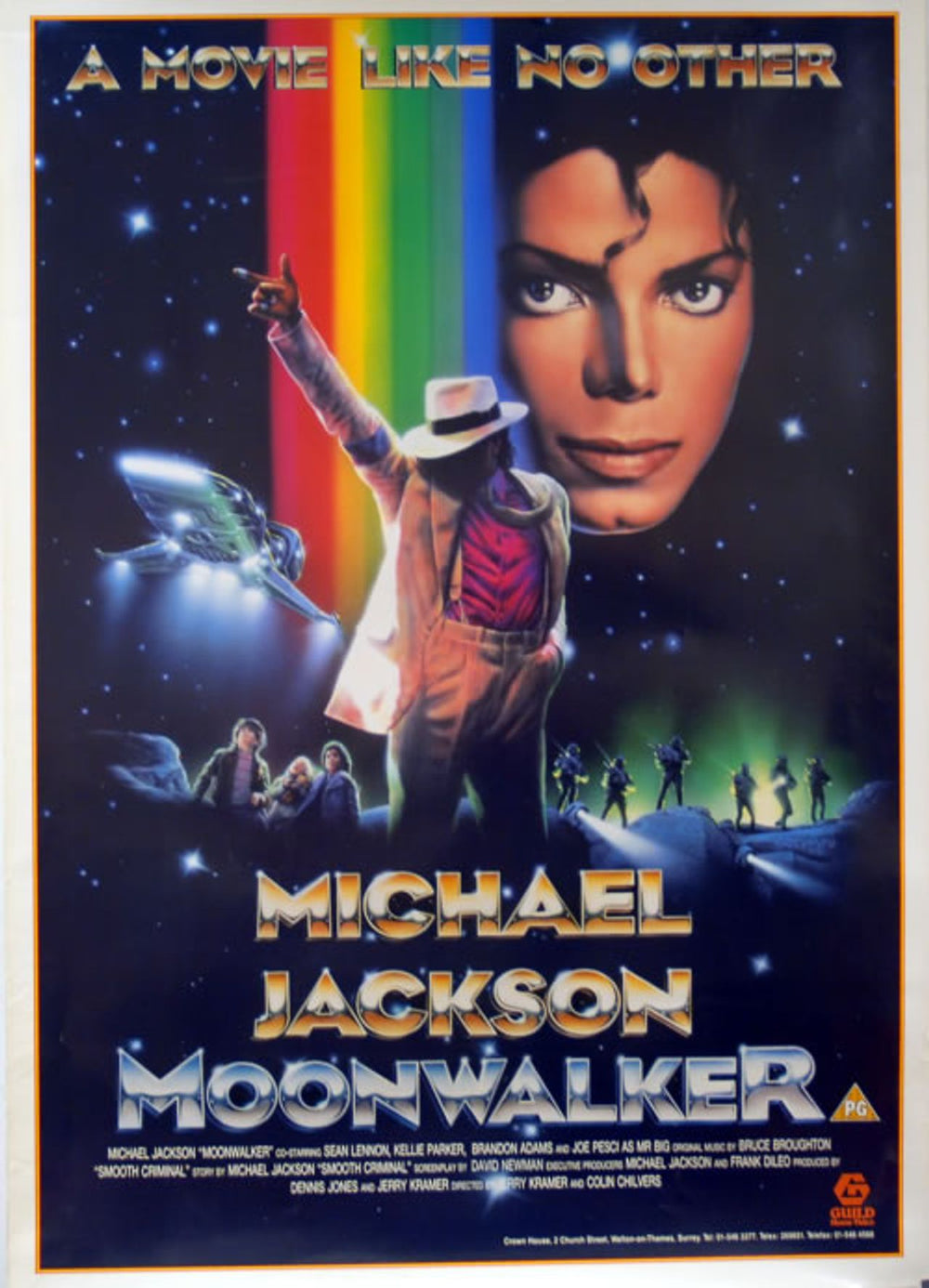 Michael Jackson Moonwalker - A Movie Like No Other UK Promo poster 33 X 24