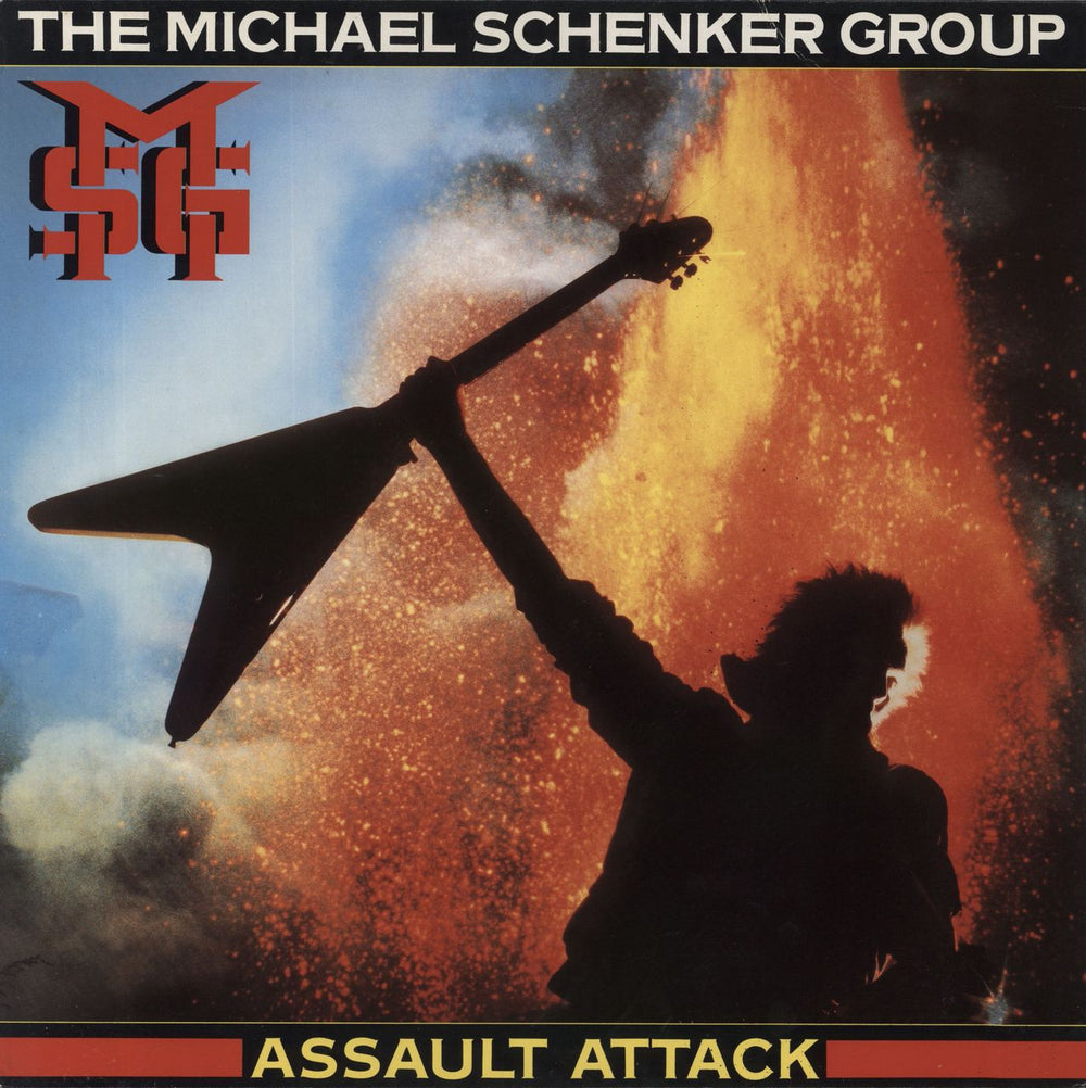 Michael Schenker Group Assault Attack German vinyl LP album (LP record) 205094-320