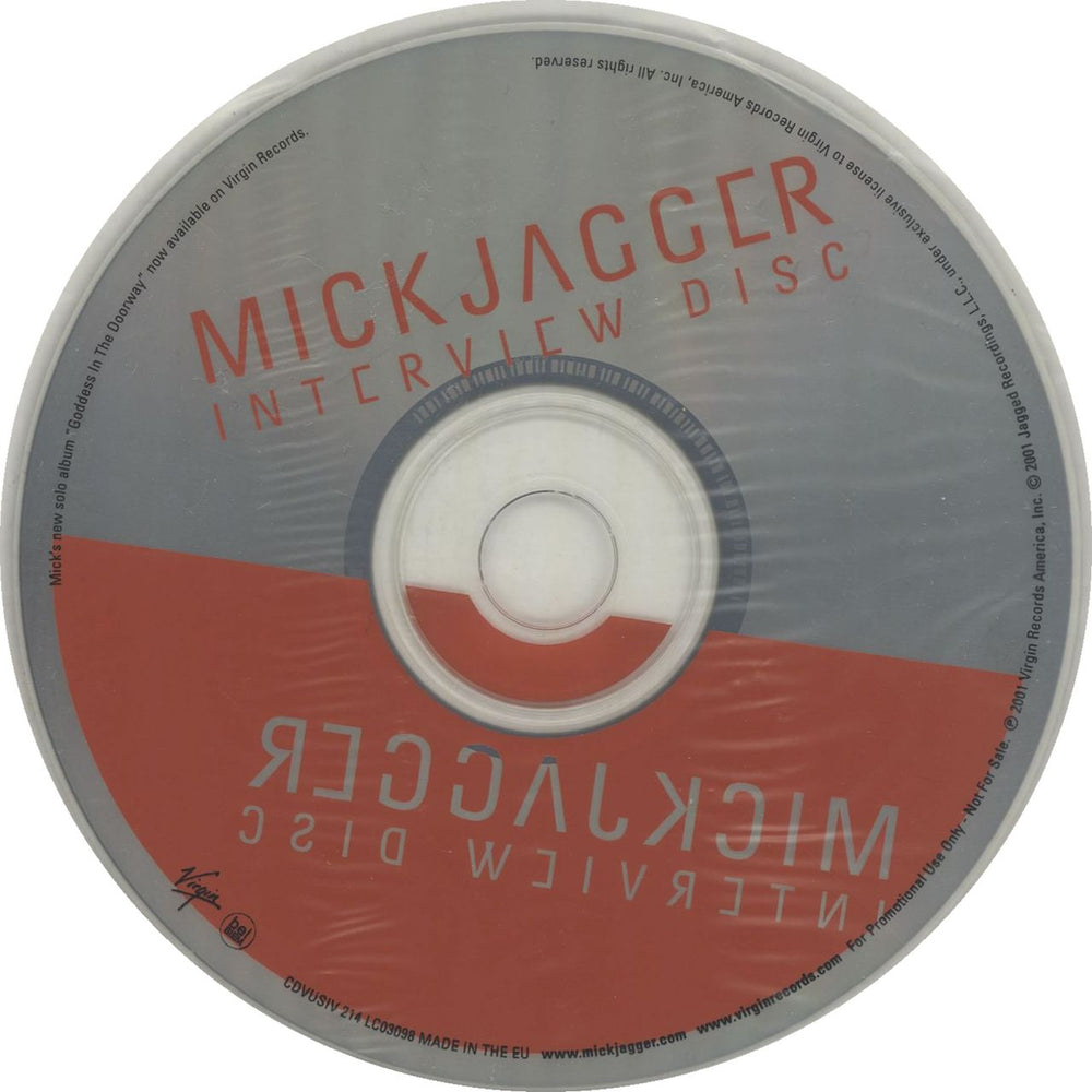 Mick Jagger Interview Disc UK Promo CD album (CDLP)