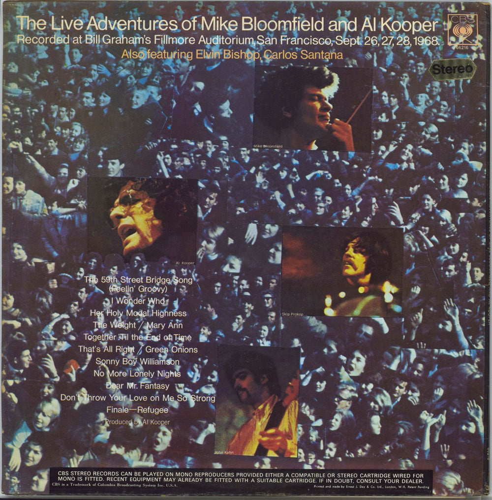 Mike Bloomfield & Al Kooper The Live Adventures Of - 1st Stereo - VG UK 2-LP vinyl record set (Double LP Album)