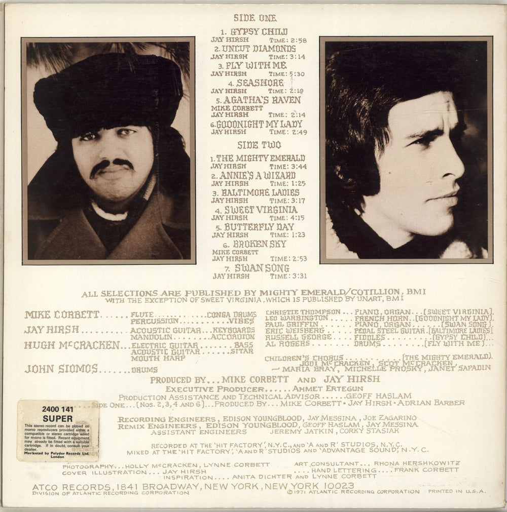Mike Corbett & Jay Hirsh With Hugh McCracken Mike Corbett & Jay Hirsh With Hugh McCracken UK vinyl LP album (LP record)