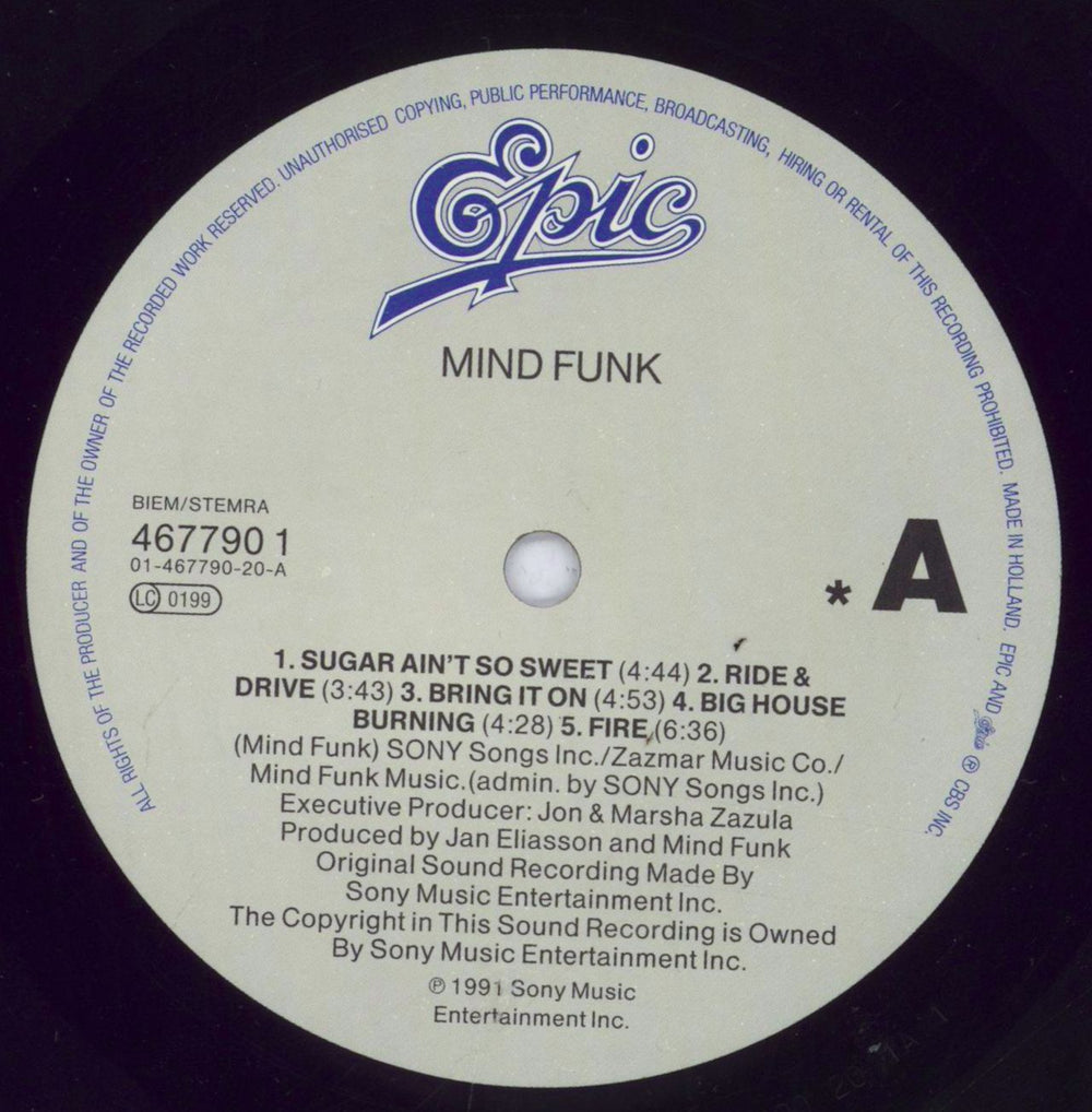 Mind Funk Mind Funk - Promo Stickered UK Promo vinyl LP album (LP record) MHFLPMI831522