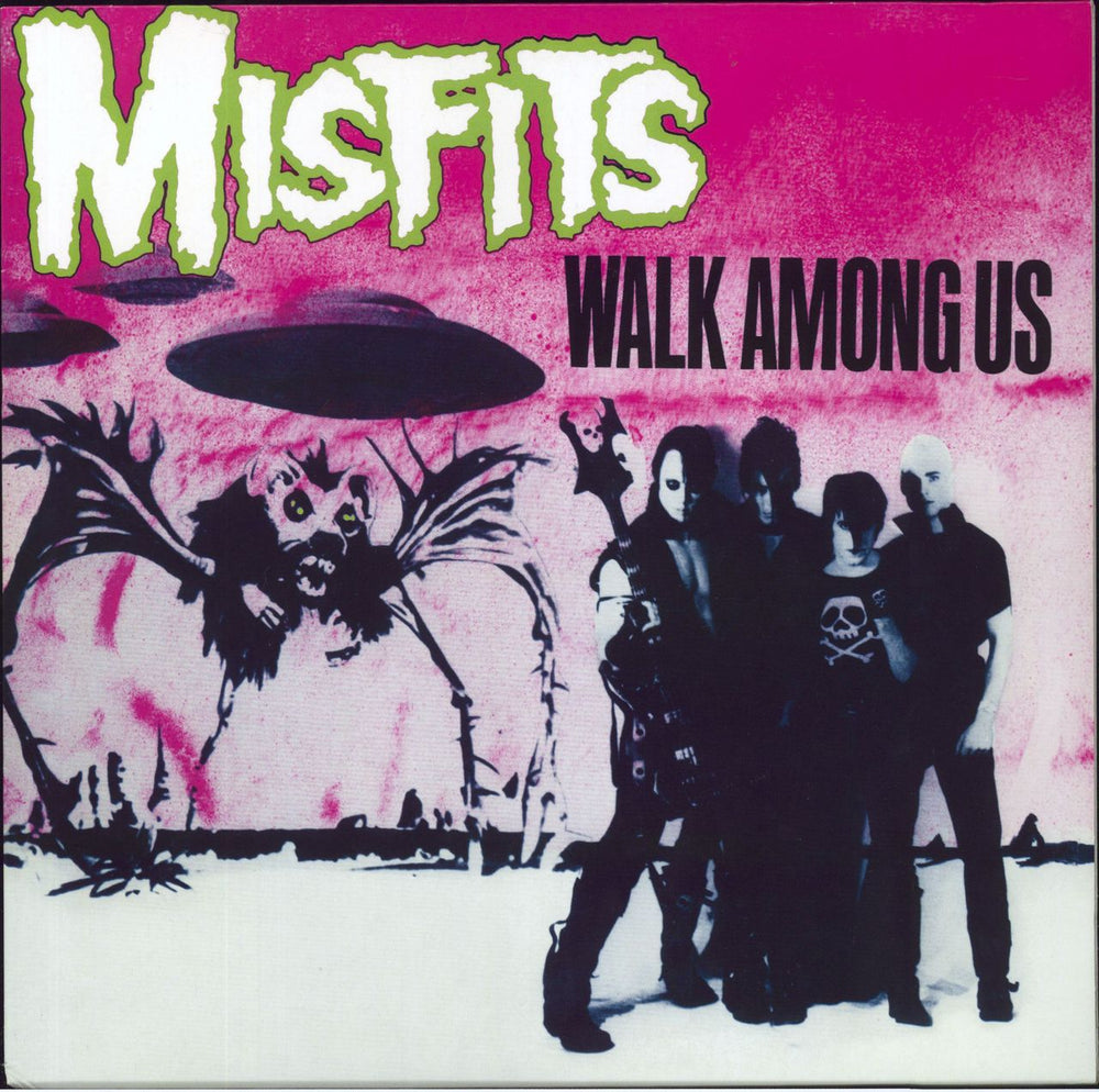 Misfits Walk Among Us - Astro Yellow Vinyl UK vinyl LP album (LP record) MOSH666LP