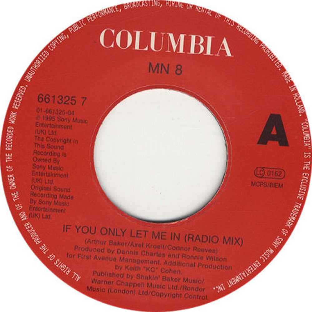 MN8 If You Only Let Me In (Radio Mix) Dutch 7" vinyl single (7 inch record / 45) 6613257