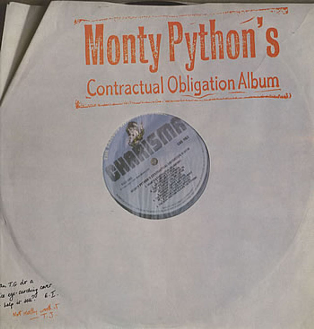 Monty Python Contractual Obligation Album - 1st UK vinyl LP album (LP record) CAS1152