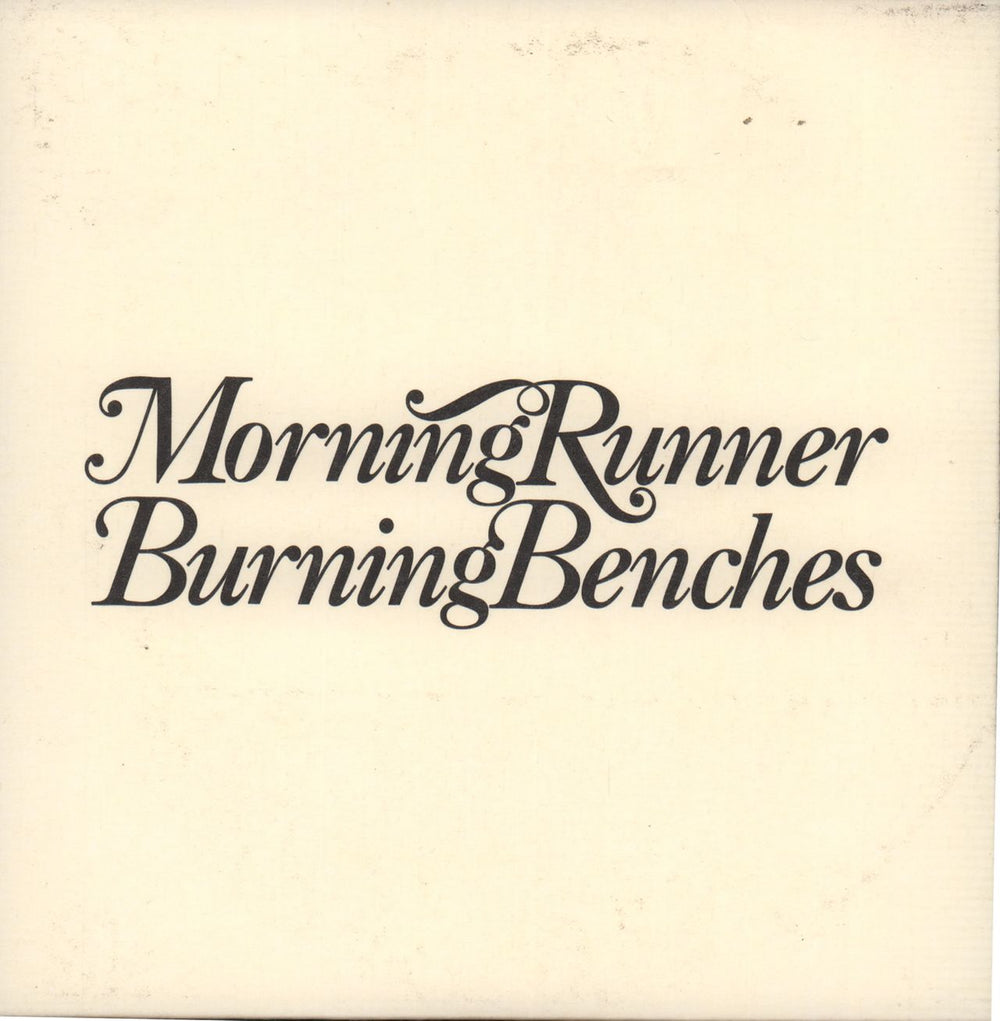 Morning Runner Burning Benches UK Promo CD single (CD5 / 5") CDRDJ6683
